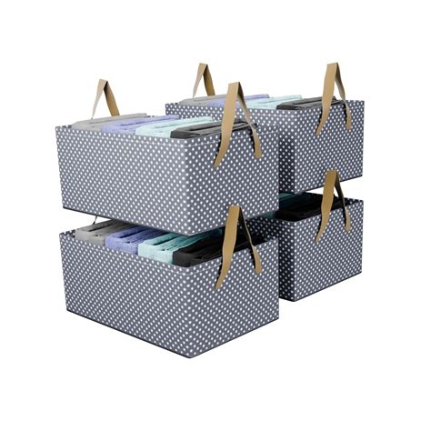 Kuber Industries Pack of 4 Wardrobe Organizer | Foldable Metal Frame ...