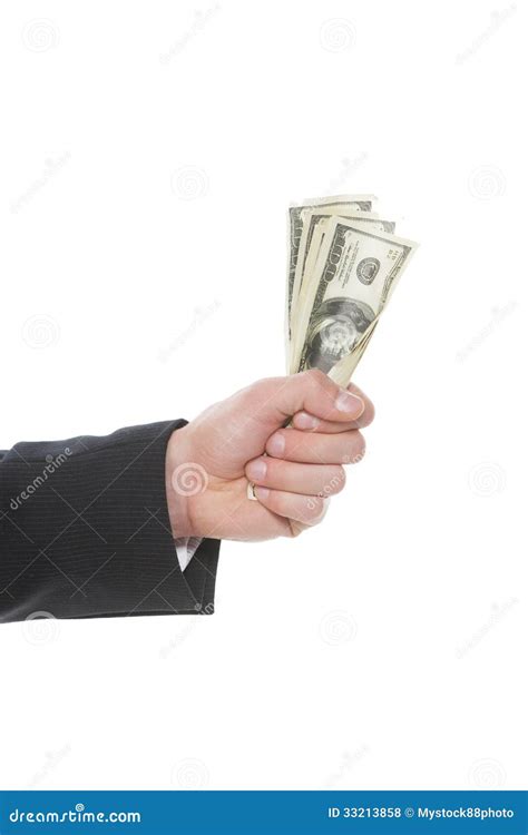 Money in hand. stock photo. Image of formalwear, studio - 33213858