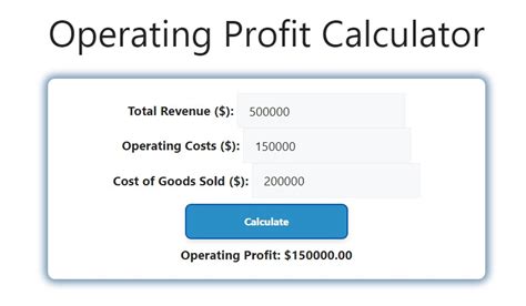 Image result for Operating Cost Calculator