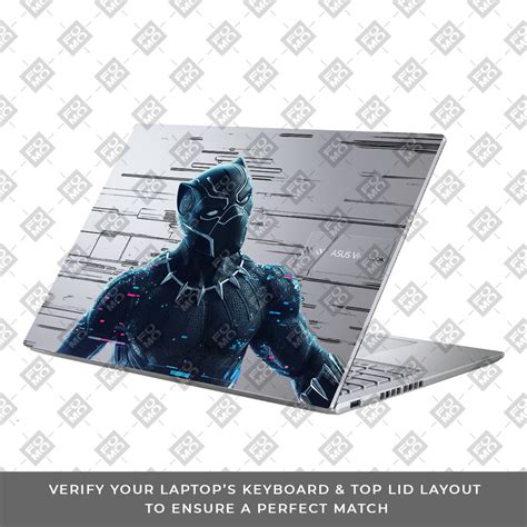 Transparent Glitchborne Panther Asus Vivobook X1605ZA Laptop Skin