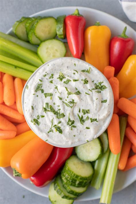 Healthy Greek Yogurt Veggie Dip | The Clean Eating Couple