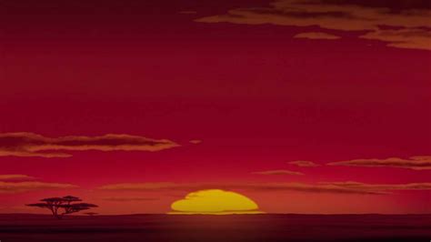 Lion King Sunset Background