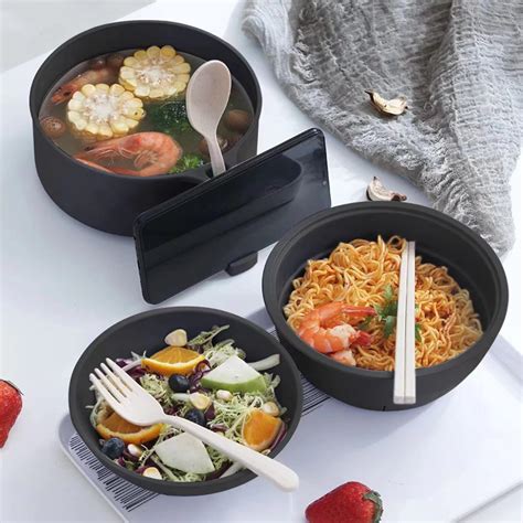 Amazon.com: Microwave Ramen Bowl Cooker Set - Wheat Straw Instant ...