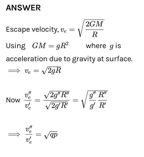 There are two planets .the ratio of the radius of the two planets is 2 ...