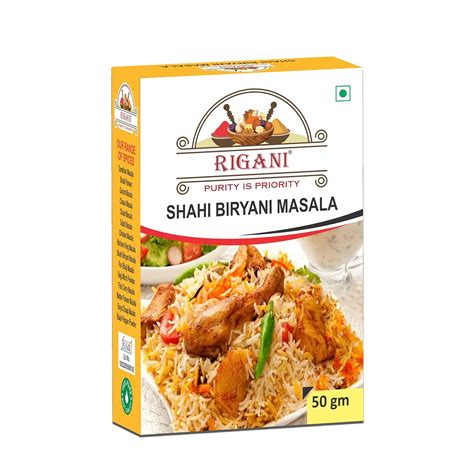 Rigani Shahi Biryani Masala 50gm Pack of 4 : Amazon.in: Grocery ...