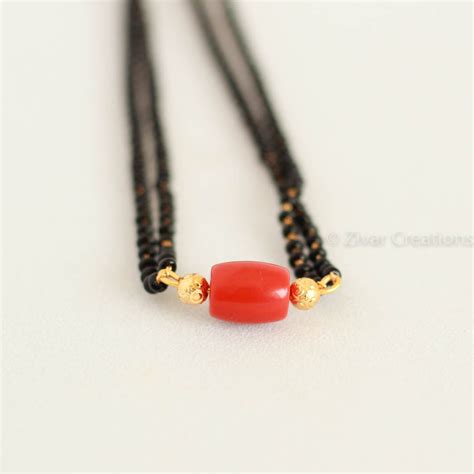 Coral Small Handcrafted Mangalsutra – Zivar Creations