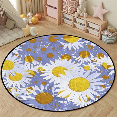 Amazon.com: My Little Nest 3ft Area Rugs Beautiful Daisies Doodle Large ...