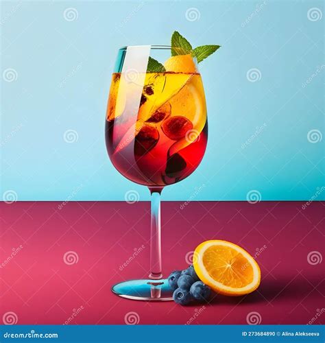 Red Wine Spanish Traditional Fruity Sangria Gourmet Cocktail Drink on a ...