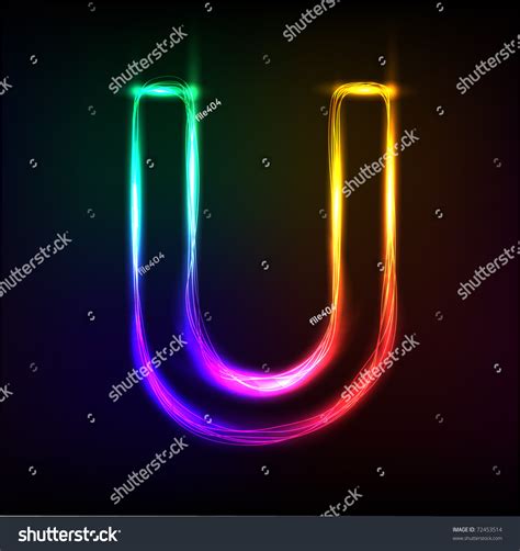Neon Letter U PNG 的图像结果