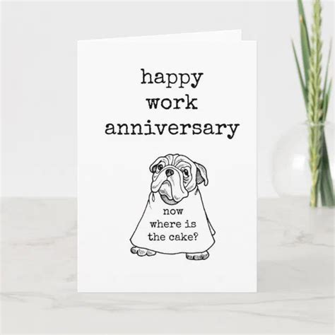 Happy Work Anniversary, Funny Workiversary Card | Zazzle