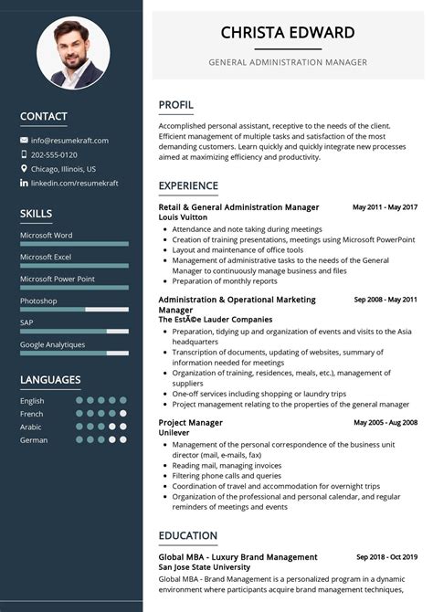 General Administration Manager CV Template in 2026 - ResumeKraft