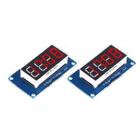 Buy DEVMO 2PCS TM1637 4 Bits Digital Tube LED Display Module with Clock ...