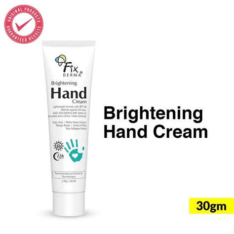 Brightening Hand Cream with Kojic Acid – Fixderma Skincare