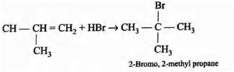What is the main product o f the reaction between 2-methyl propene with ...