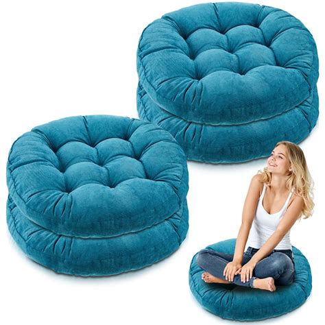 Amazon.com: Jerify 4 Pcs Floor Pillows Cushions 22 x 22 Inch Round ...