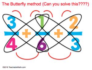 Image result for How to Do the Butterfly Method Math