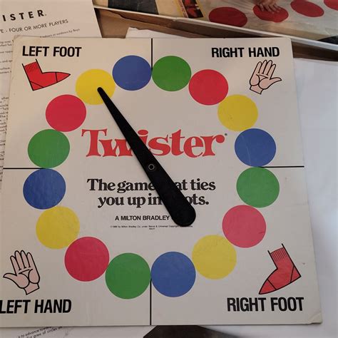 Vintage 1986 Twister Game Box Spinner Mat Instructions Played - Etsy