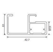 JMB-24 CP Brush Finish Aluminium Profile With Handle For 4 mm To 5 mm ...