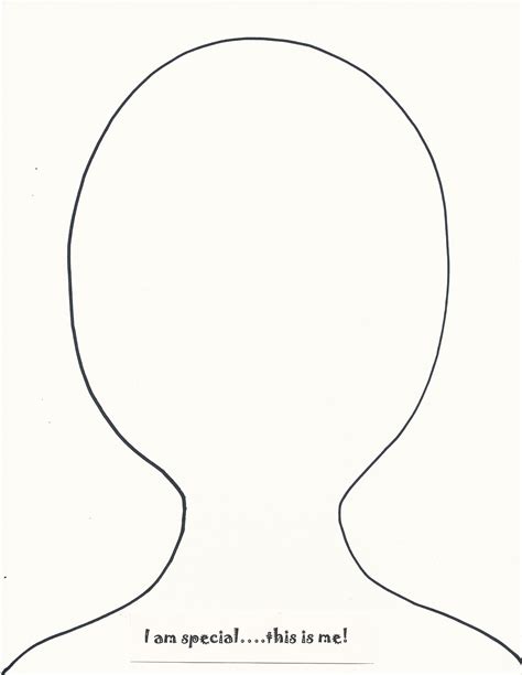 Blank Self-portrait Template