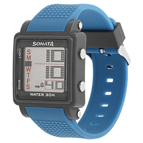 SF Digital Dial Blue Plastic Strap Watch for Men