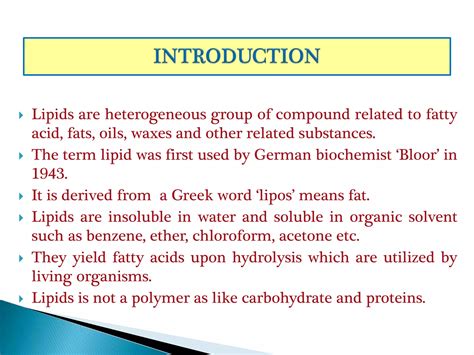 Lipids properties, classification, function | PPTX