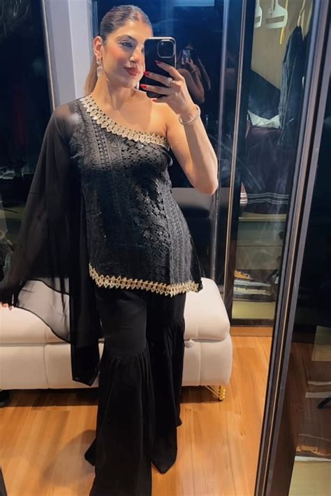 Black Indo-western Sharara Set – Raas by Riya