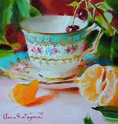 Image result for Teal Teacup Paintings