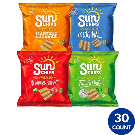 SUNCHIPS Healthy Multigrain Snack Chips, Individual Size Bags, Variety ...