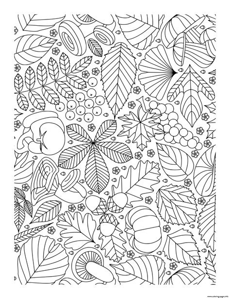 Adult Autumn Coloring Pages