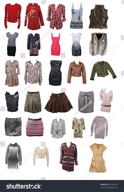 Collection Of Different Types Of Woman Clothing Stock Photo 61840126 : Shutterstock