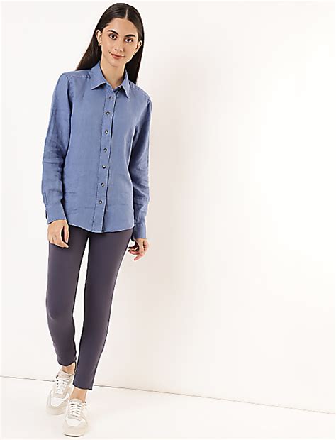 Buy Viscose Plain Skinny Fit Treggings at Marks & Spencer