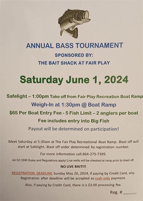 Annual Bass Tournament , Fairplay Recreation, Fair Play, 1 June 2024 ...