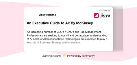An Executive Guide to AI: By McKinsey