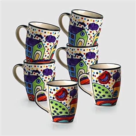Buy ExclusiveLane Ceramic Coffee Mugs Set of 6 | 'The Hut Jumbo Cuppas ...