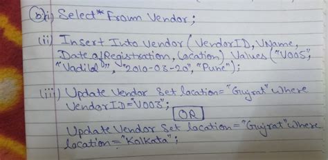 39.(a) Write a Query to create a Table with the following structure(2+3 ...
