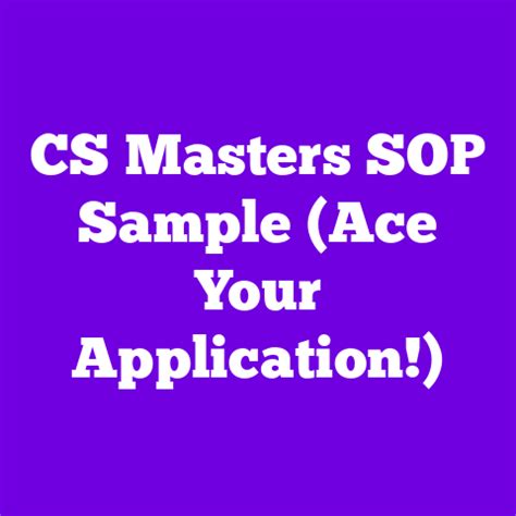 SOP for Masters in Computer Science Conversion Sample 的图像结果