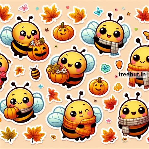 Printable Fall Bees Stickers and 20 Bees Craft Activities for Kids ...