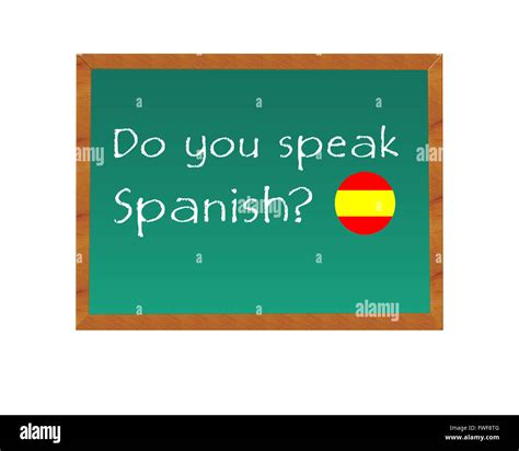 Blackboard with the text Do you speak Spanish Stock Photo - Alamy