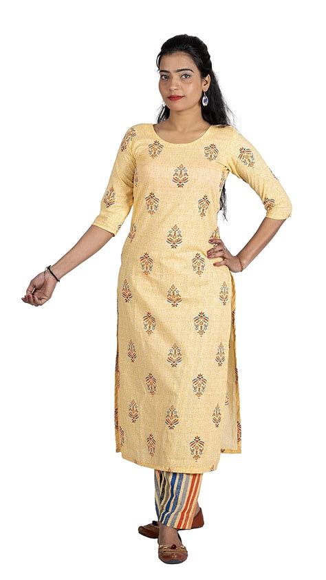 Buy Women's Cotton Printed Kurta & Pant/Ladies Kurta & Pant/Kurta ...