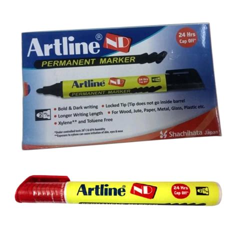 Artline ND Permanent Marker Pack of 10 (Red Colours) | For Writing On ...