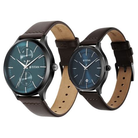 Buy Online Titan Bandhan Green Dial Analog with Date Leather Strap ...