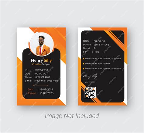 Premium Vector | Modern and clean office ID card template and corporate ID card design template