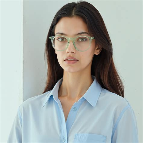 Buy Green Transparent Full Rim Round Vincent Chase Hybrid VC E14971 ...