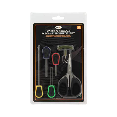 NGT BAITING NEEDLE & BRAID SCISSOR SET