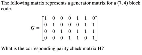 Image result for Generator Matrix