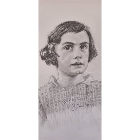 Portrait of Anne Frank in 1935/drawing - Drawings | Antikeo