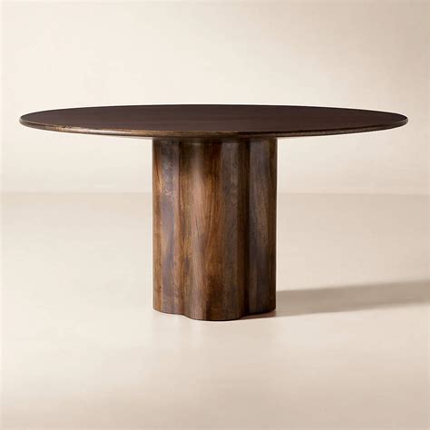 Viggo 60" Round Dark Mango Wood Dining Table + Reviews | CB2 Canada