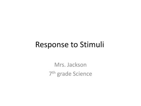 Response to Stimuli Example 的图像结果