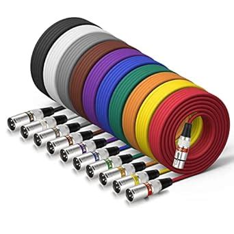 25 Ft XLR Cable Audio Cords- EBXYA 25ft DMX Microphone Patch Cable10 ...