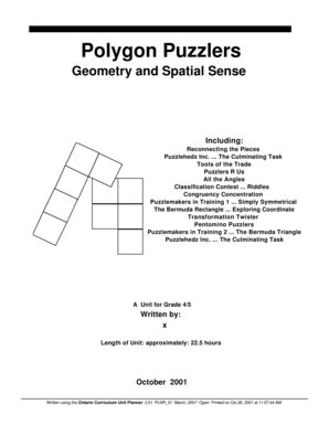 Fillable Online Polygon Puzzlers Fax Email Print - pdfFiller